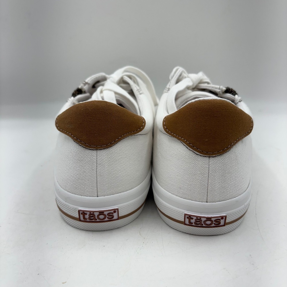 Taos Z-Soul White Canvas Side Zip Low Top Sneakers Womens 10 ZSL-13672 - Picture 4 of 9